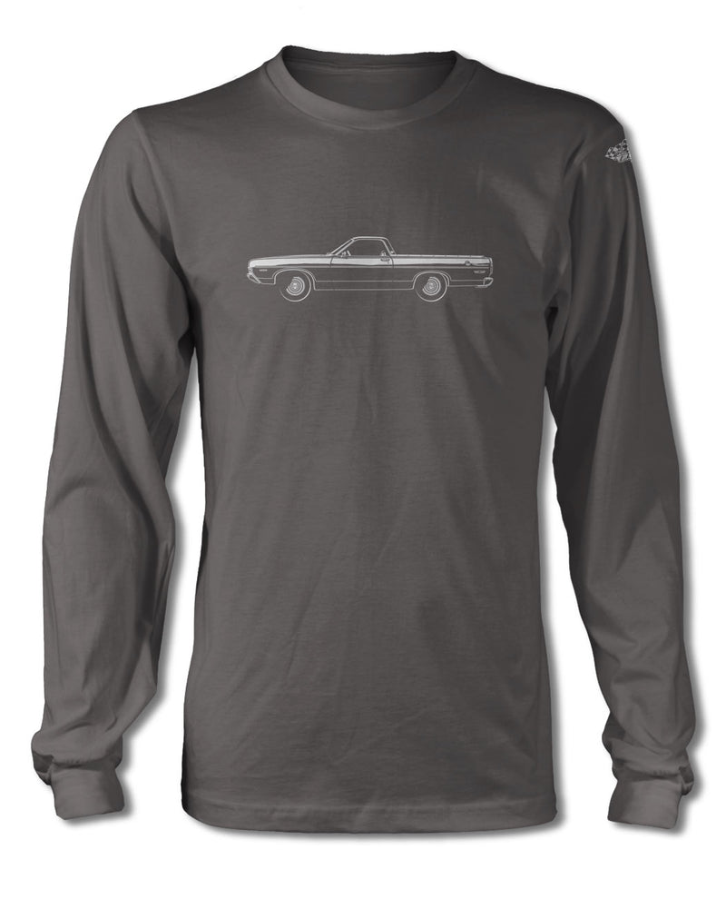 1968 Ford Ranchero T-Shirt - Long Sleeves - Side View