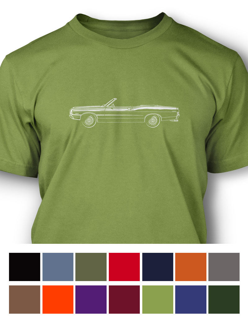 1968 Ford Torino GT Convertible with Stripes T-Shirt - Men - Side View