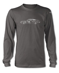 1968 Ford Torino #17 NASCAR David Pearson T-Shirt - Long Sleeves - Side View