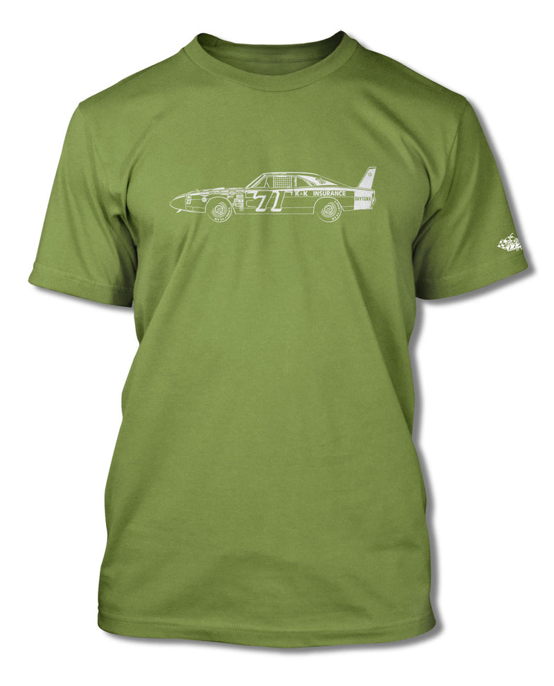 1969 Dodge Charger Daytona Bobby Issac #71 T-Shirt - Men - Side View