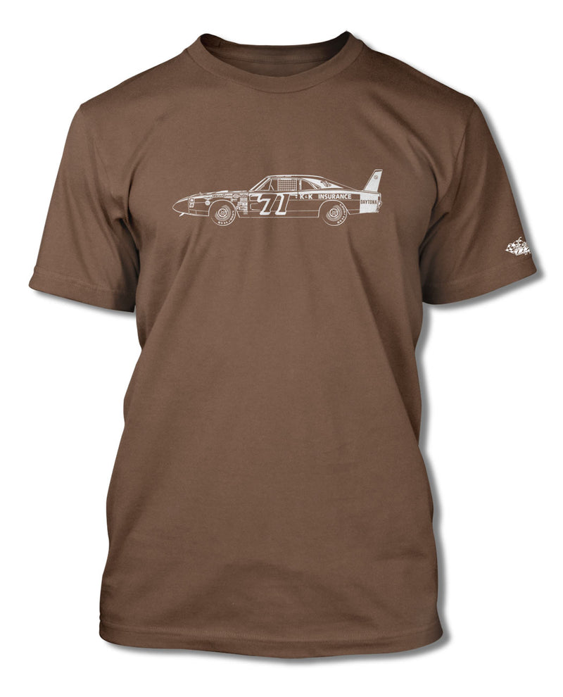 1969 Dodge Charger Daytona Bobby Issac #71 T-Shirt - Men - Side View