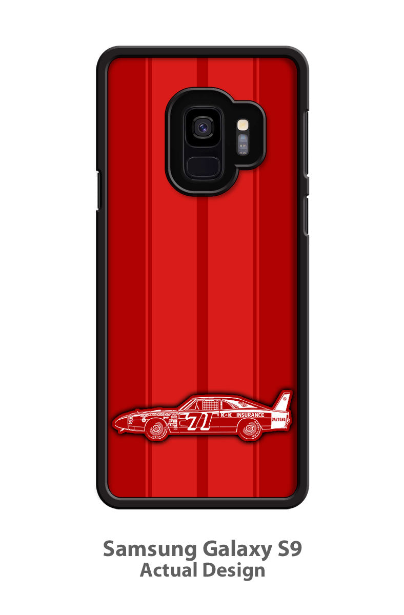 1969 Dodge Charger Daytona Bobby Issac #71 Smartphone Case - Racing Stripes