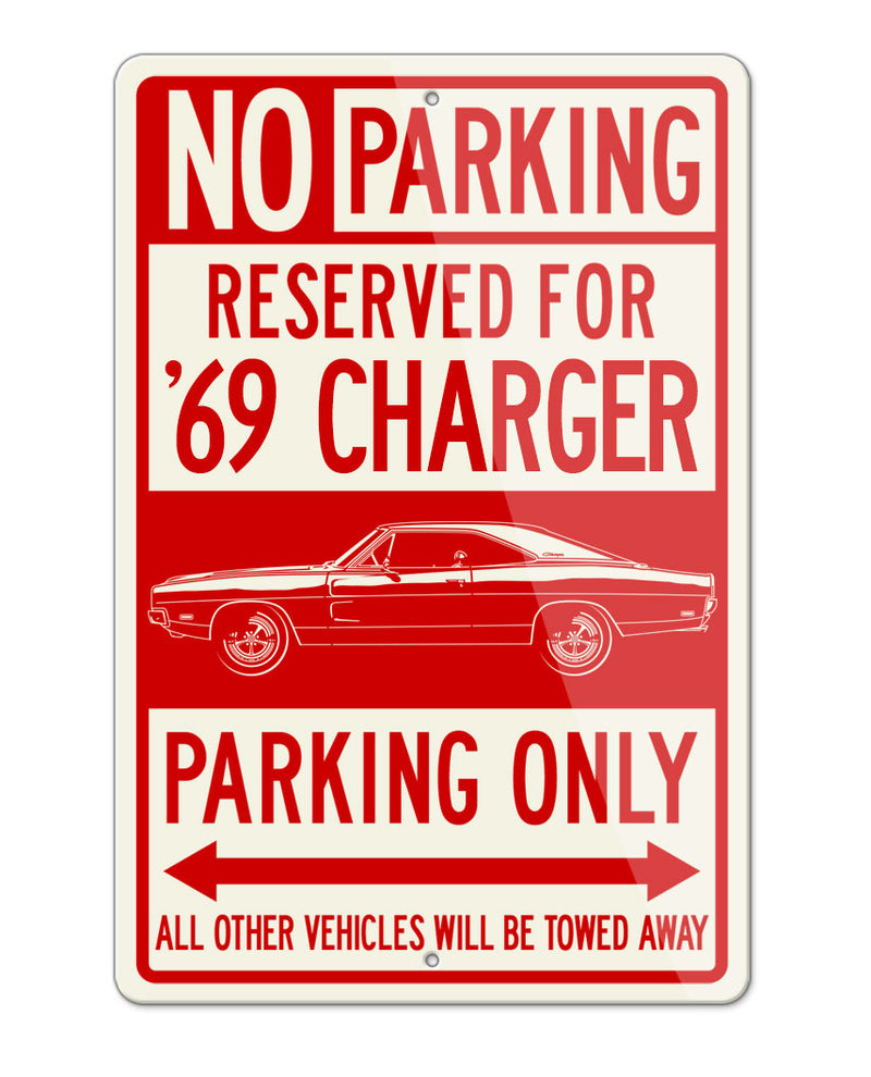 1969 Dodge Charger Base Hardtop Parking Only Sign