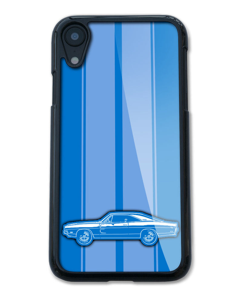 1969 Dodge Charger RT Coupe Smartphone Case - Racing Stripes