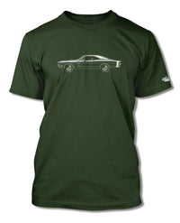1969 Dodge Charger RT With Stripes Hardtop T-Shirt - Men - Side View