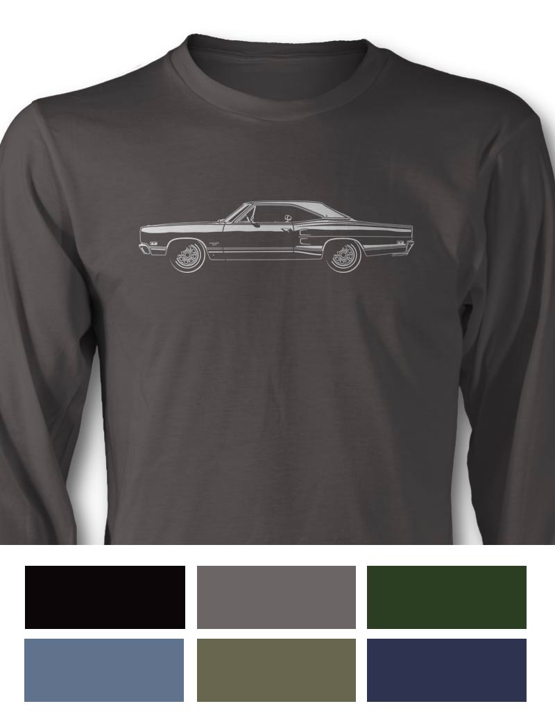 1969 Dodge Coronet 500 Hardtop T-Shirt - Long Sleeves - Side View