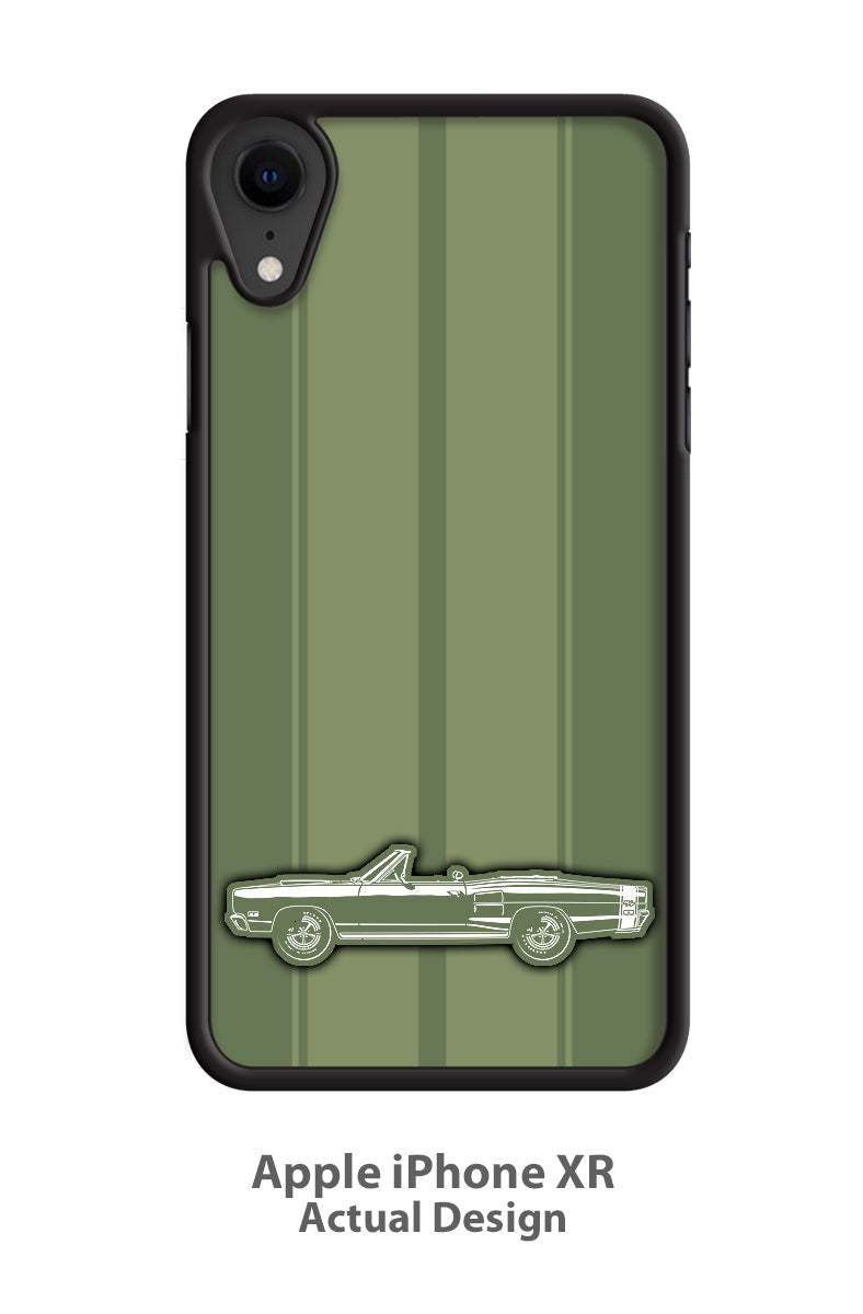 1969 Dodge Coronet RT Convertible with Stripes Smartphone Case - Racing Stripes