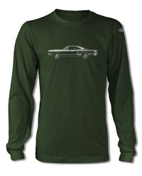 1969 Dodge Coronet Super Bee Six Pack Coupe T-Shirt - Long Sleeves - Side View