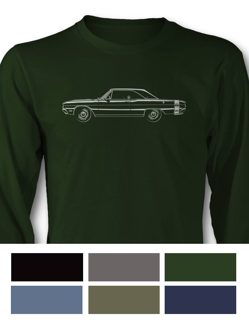 1969 Dodge Dart GTS Hardtop T-Shirt - Long Sleeves - Side View