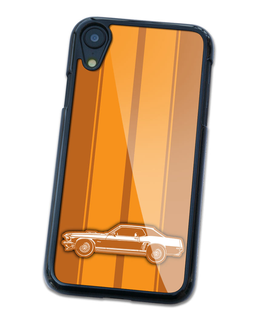 1969 Ford Mustang GT Cobra Jet Coupe Smartphone Case - Racing Stripes