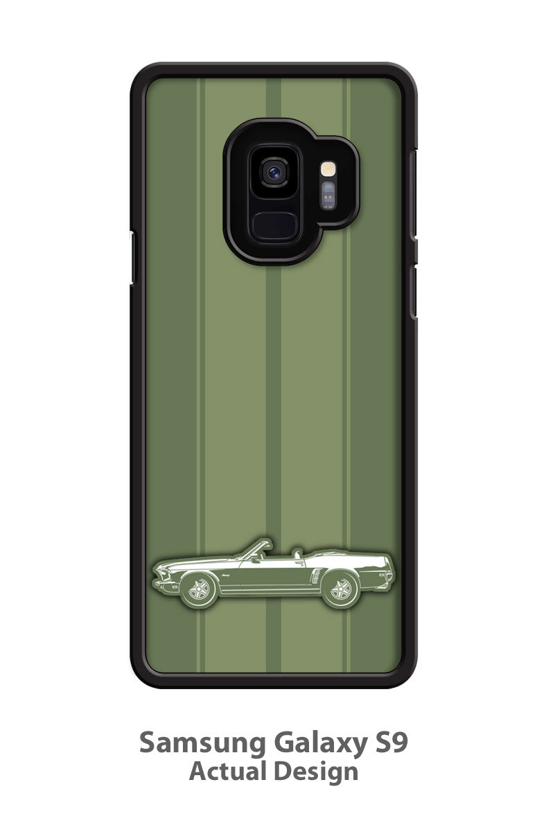 1969 Ford Mustang Base Convertible Smartphone Case - Racing Stripes