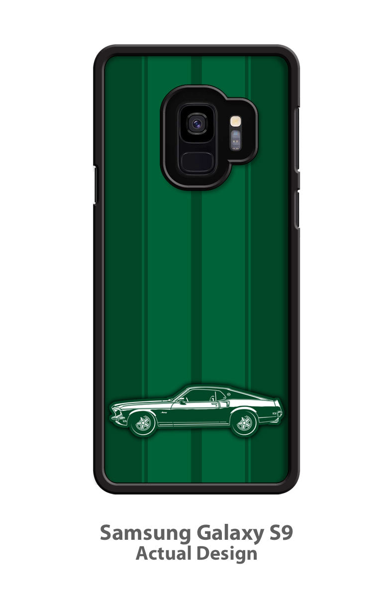 1969 Ford Mustang Base Fastback Smartphone Case - Racing Stripes