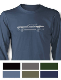 1969 Ford Mustang GT Fastback T-Shirt - Long Sleeves - Side View