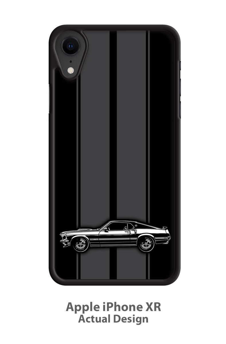 1969 Ford Mustang Mach 1 Fastback Smartphone Case - Racing Stripes