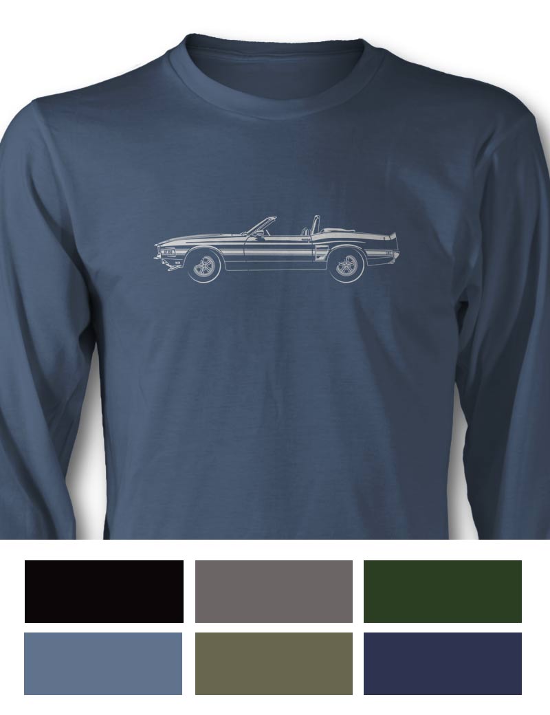 1970 Ford Mustang Shelby GT350 Convertible T-Shirt - Long Sleeves - Side View