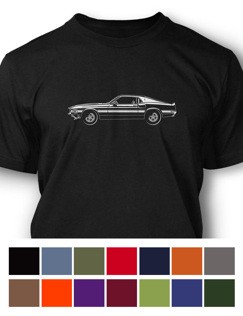 1969 Ford Mustang Shelby GT500 Fastback T-Shirt - Men - Side View