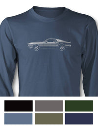 1969 Ford Mustang Shelby GT500 Fastback T-Shirt - Long Sleeves - Side View