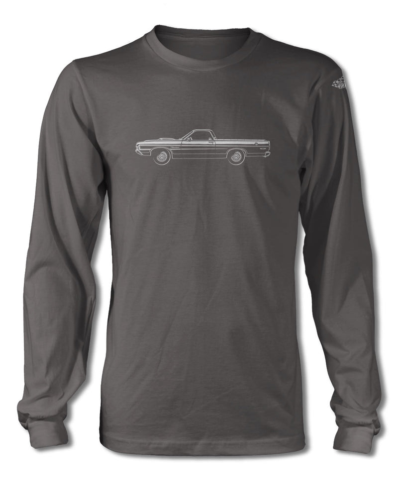 1969 Ford Ranchero GT with Stripes T-Shirt - Long Sleeves - Side View