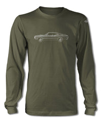 1969 Ford Torino GT Fastback with Stripes T-Shirt - Long Sleeves - Side View