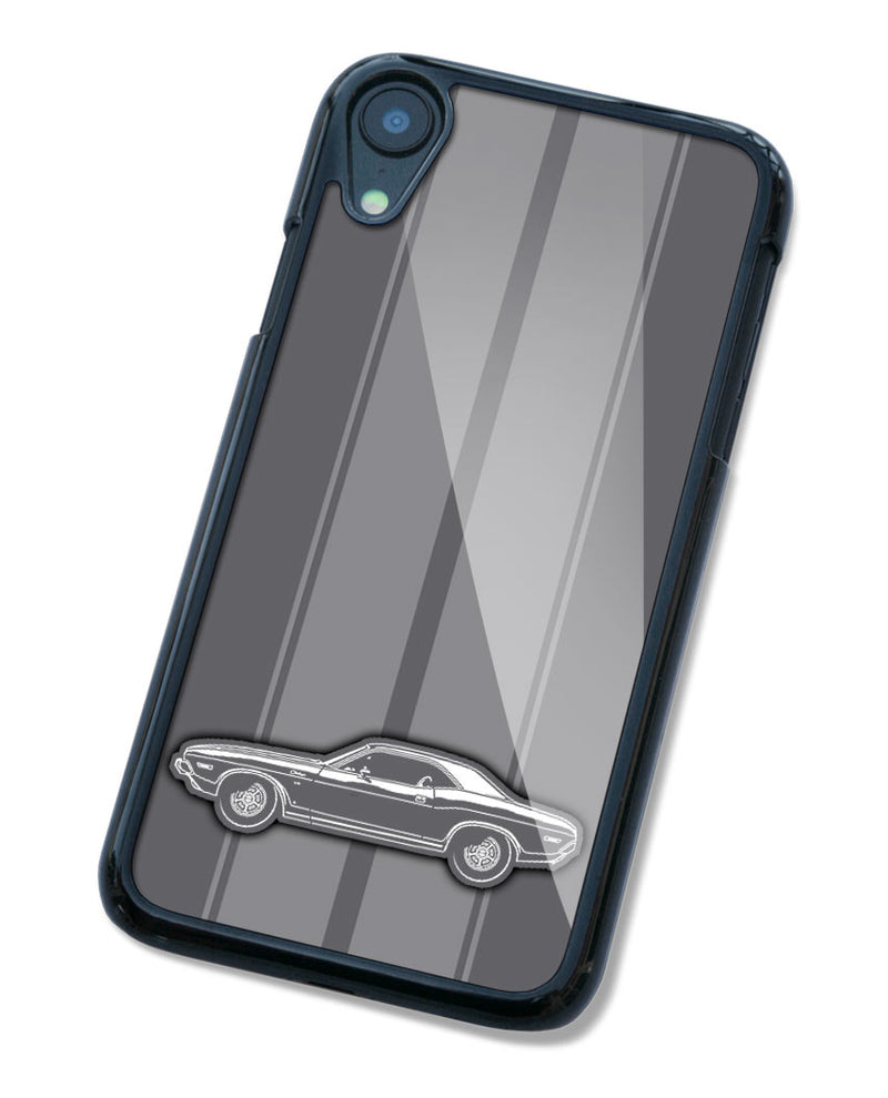 1970 Dodge Challenger RT with Stripes Convertible Bulge Hood Smartphone Case - Racing Stripes
