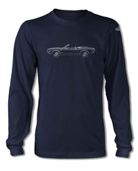 1970 Dodge Challenger RT Convertible Bulge Hood T-Shirt - Long Sleeves - Side View