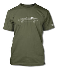 1970 Dodge Challenger RT Hardtop Bulge Hood T-Shirt - Men - Side View