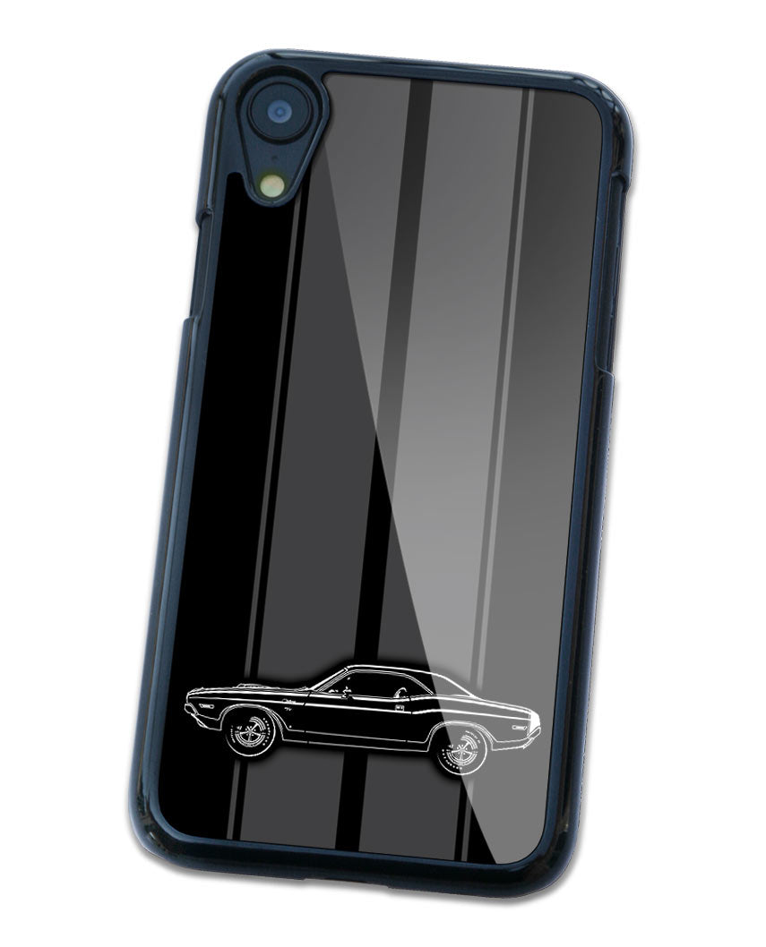 1970 Dodge Challenger RT Scat Pack Coupe Shaker Hood Smartphone Case - Racing Stripes