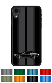 1970 Dodge Challenger RT Scat Pack Coupe Bulge Hood Smartphone Case - Racing Stripes