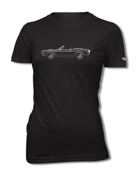 1970 Dodge Challenger RT Scat Pack Convertible Shaker Hood T-Shirt - Women - Side View