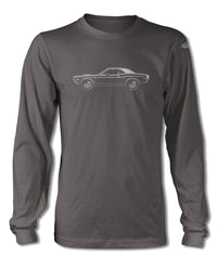 1970 Dodge Challenger RT Scat Pack Hardtop Shaker Hood T-Shirt - Long Sleeves - Side View