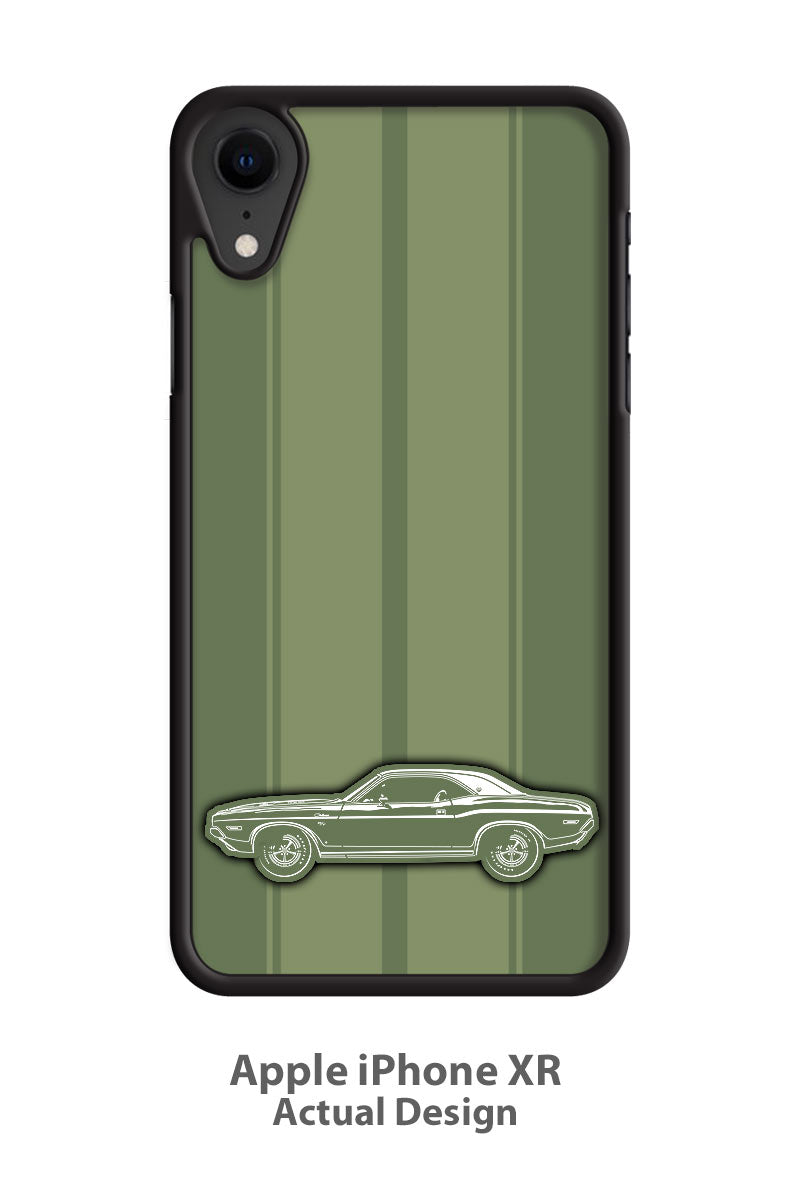 1970 Dodge Challenger RT SE Hardtop Bulge Hood Smartphone Case - Racing Stripes