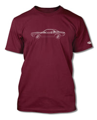 1970 Dodge Challenger RT Coupe Shaker Hood T-Shirt - Men - Side View