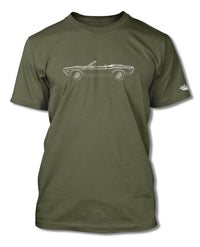 1970 Dodge Challenger RT Convertible Shaker Hood T-Shirt - Men - Side View