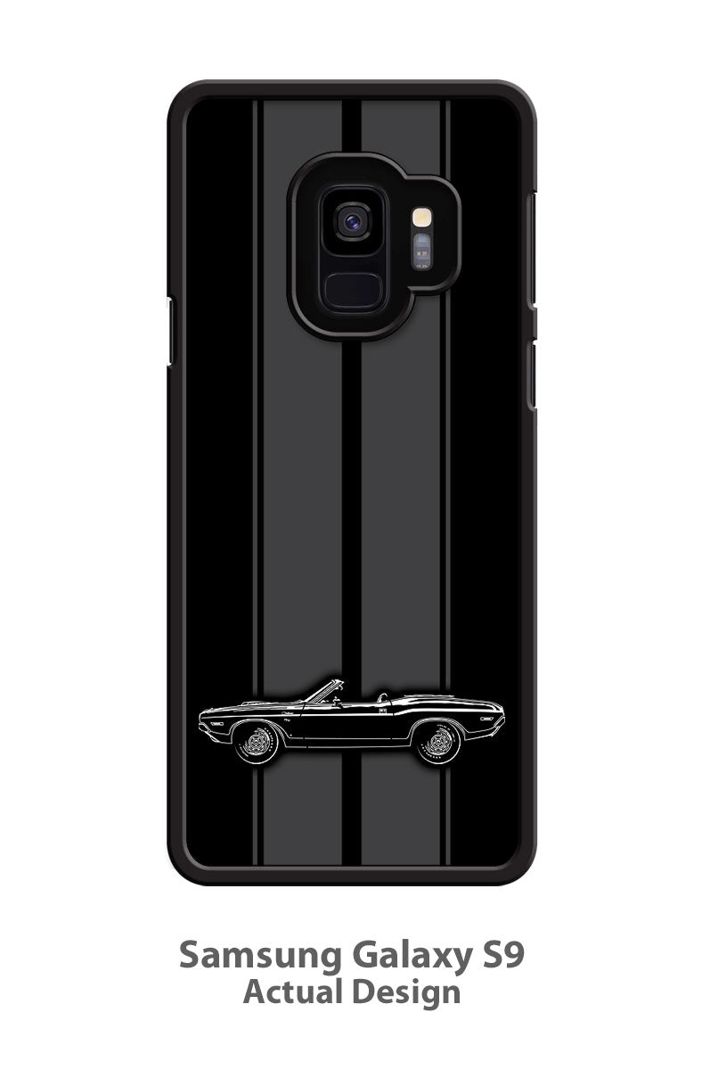 1970 Dodge Challenger RT Convertible Shaker Hood Smartphone Case - Racing Stripes