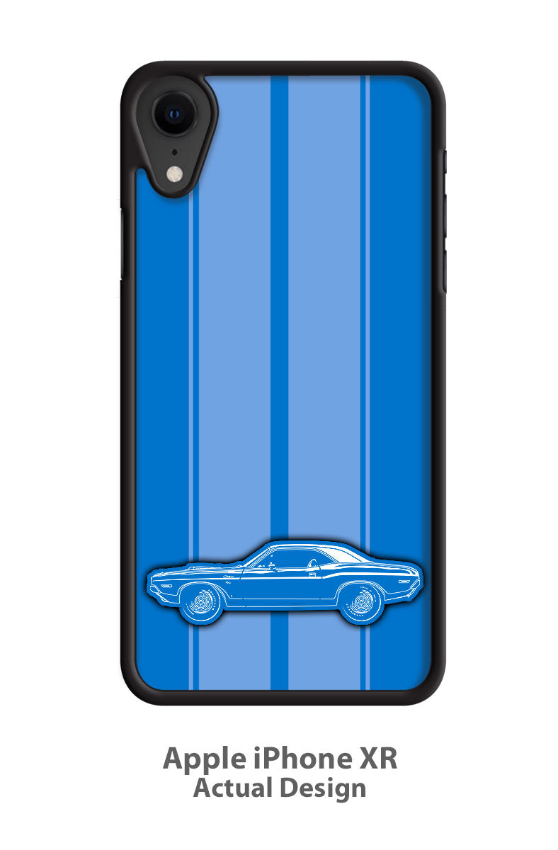 1970 Dodge Challenger RT Hardtop Shaker Hood Smartphone Case - Racing Stripes