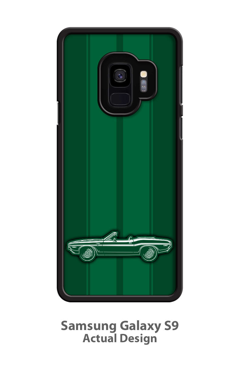 1970 Dodge Challenger RT with Stripes Convertible Bulge Hood Smartphone Case - Racing Stripes