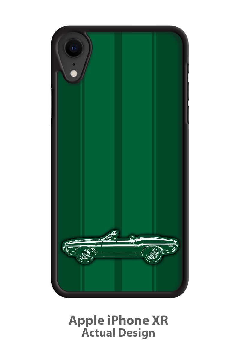 1970 Dodge Challenger RT with Stripes Convertible Bulge Hood Smartphone Case - Racing Stripes