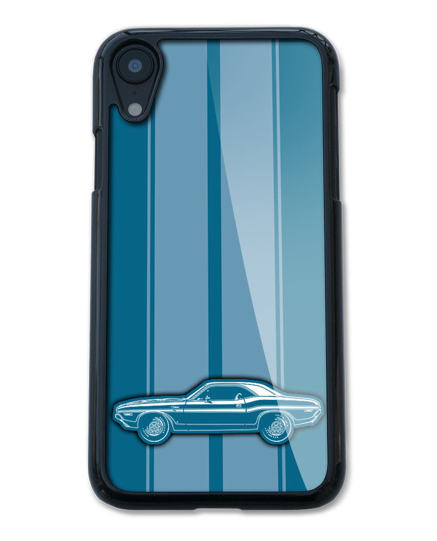 1970 Dodge Challenger RT with Stripes Hardtop Bulge Hood Smartphone Case - Racing Stripes