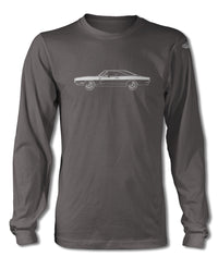 1970 Dodge Charger Base Hardtop T-Shirt - Long Sleeves - Side View