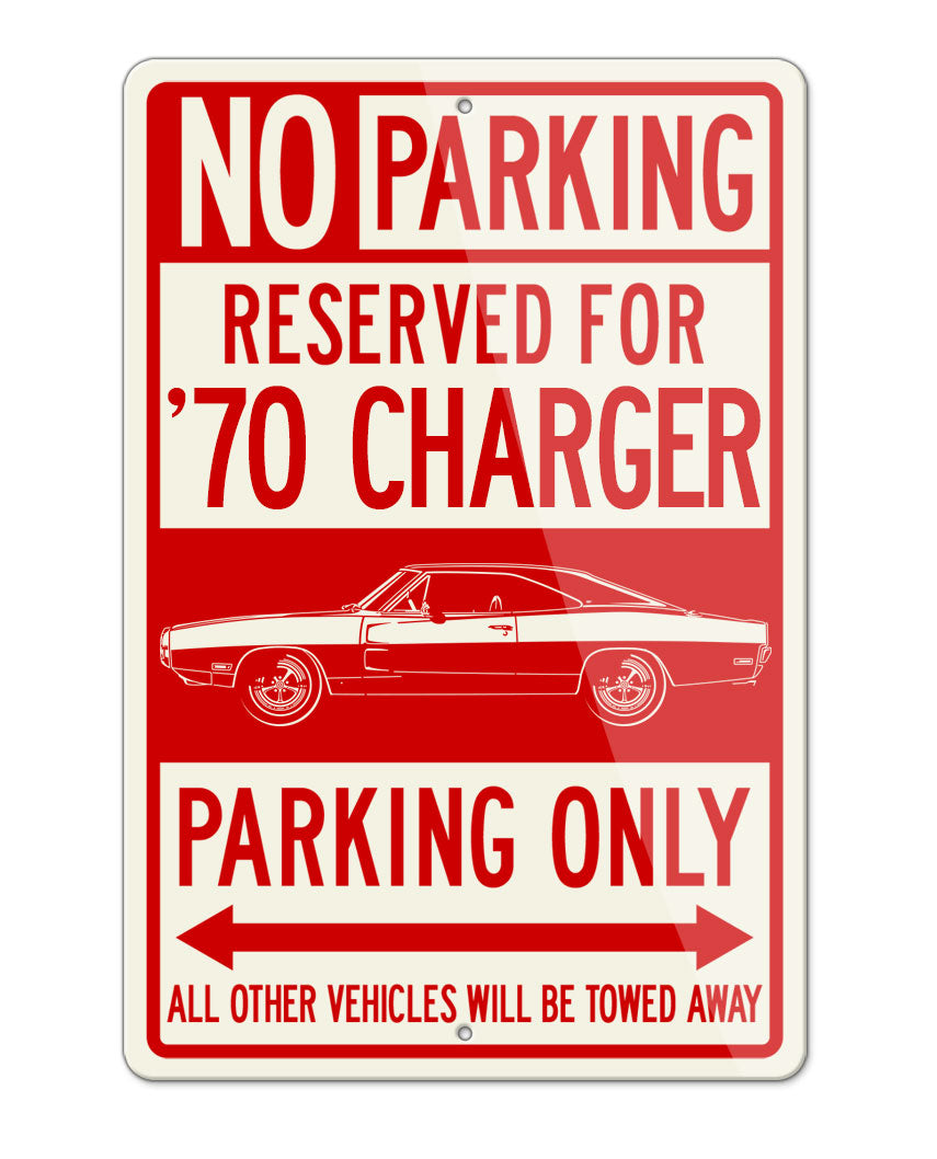 1970 Dodge Charger Base Hardtop Parking Only Sign