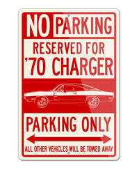 1970 Dodge Charger Base Hardtop Parking Only Sign