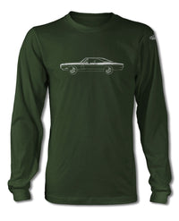 1970 Dodge Charger RT Coupe T-Shirt - Long Sleeves - Side View