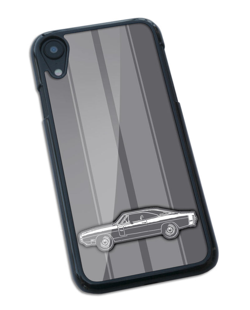 1970 Dodge Charger RT With Stripes Coupe Smartphone Case - Racing Stripes