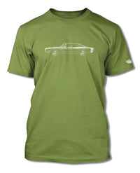 1970 Dodge Charger RT With Stripes Hardtop T-Shirt - Men - Side View