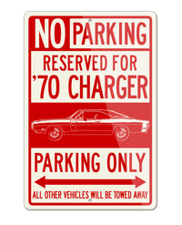 1970 Dodge Charger RT With Stripes Hardtop Parking Only Sign