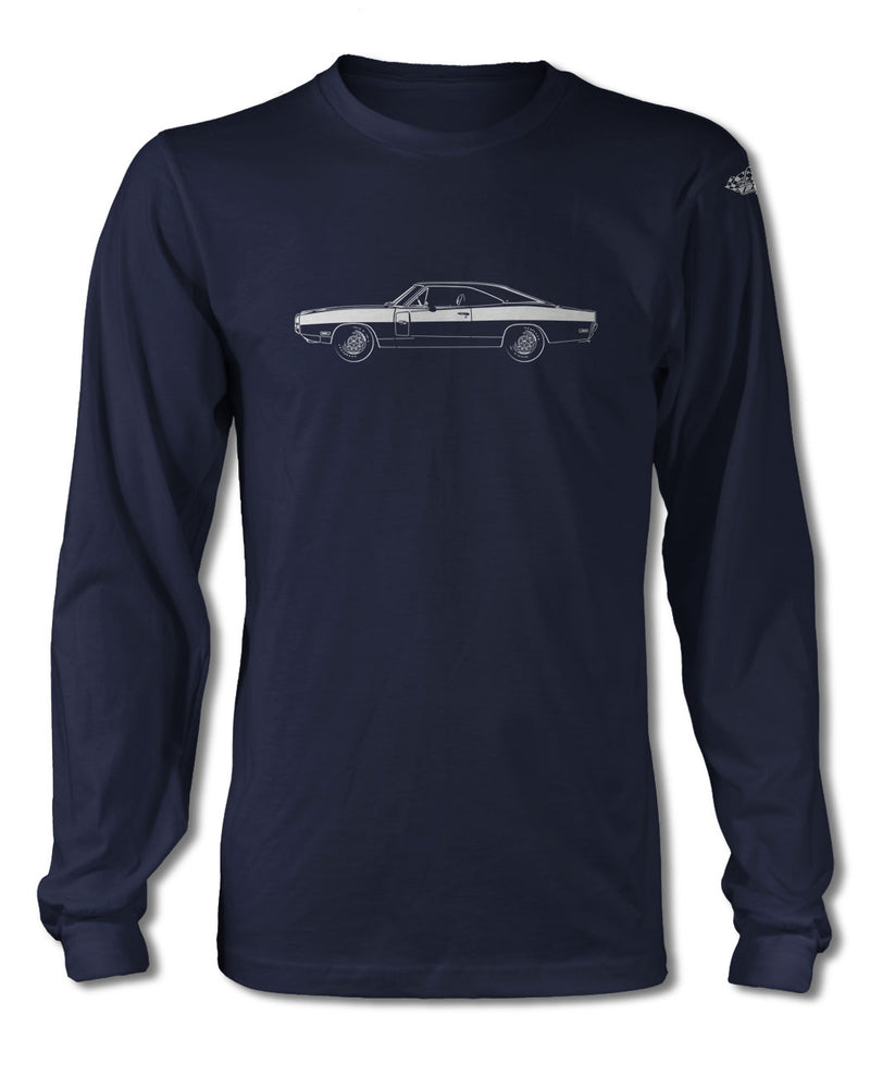 1970 Dodge Charger RT SE Hardtop T-Shirt - Long Sleeves - Side View