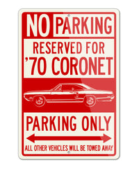 1970 Dodge Coronet 500 Hardtop Parking Only Sign