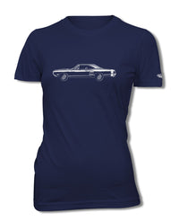 1970 Dodge Coronet RT with Stripes Hardtop T-Shirt - Women - Side View