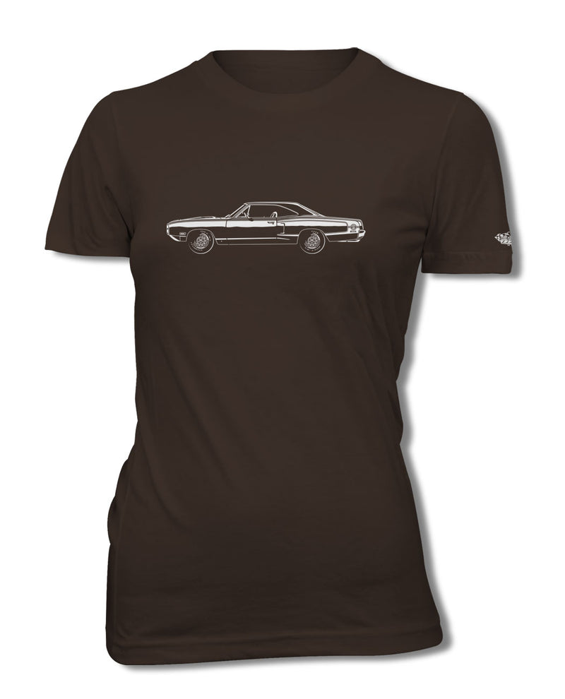 1970 Dodge Coronet Super Bee Coupe T-Shirt - Women - Side View
