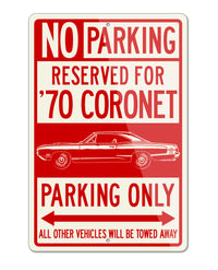 1970 Dodge Coronet Super Bee Hardtop Parking Only Sign